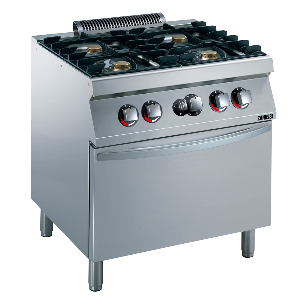 ZANUSSI EVO 700 SERİSİ 4 AÇIK ATEŞLİ GAZLI KUZİNE VE GAZLI FIRIN resmi